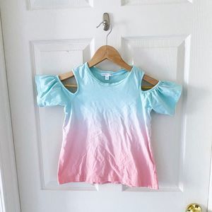 3 for $25 / ROCKETS OF AWESOME OMBRÉ COLD SHOULDER TOP